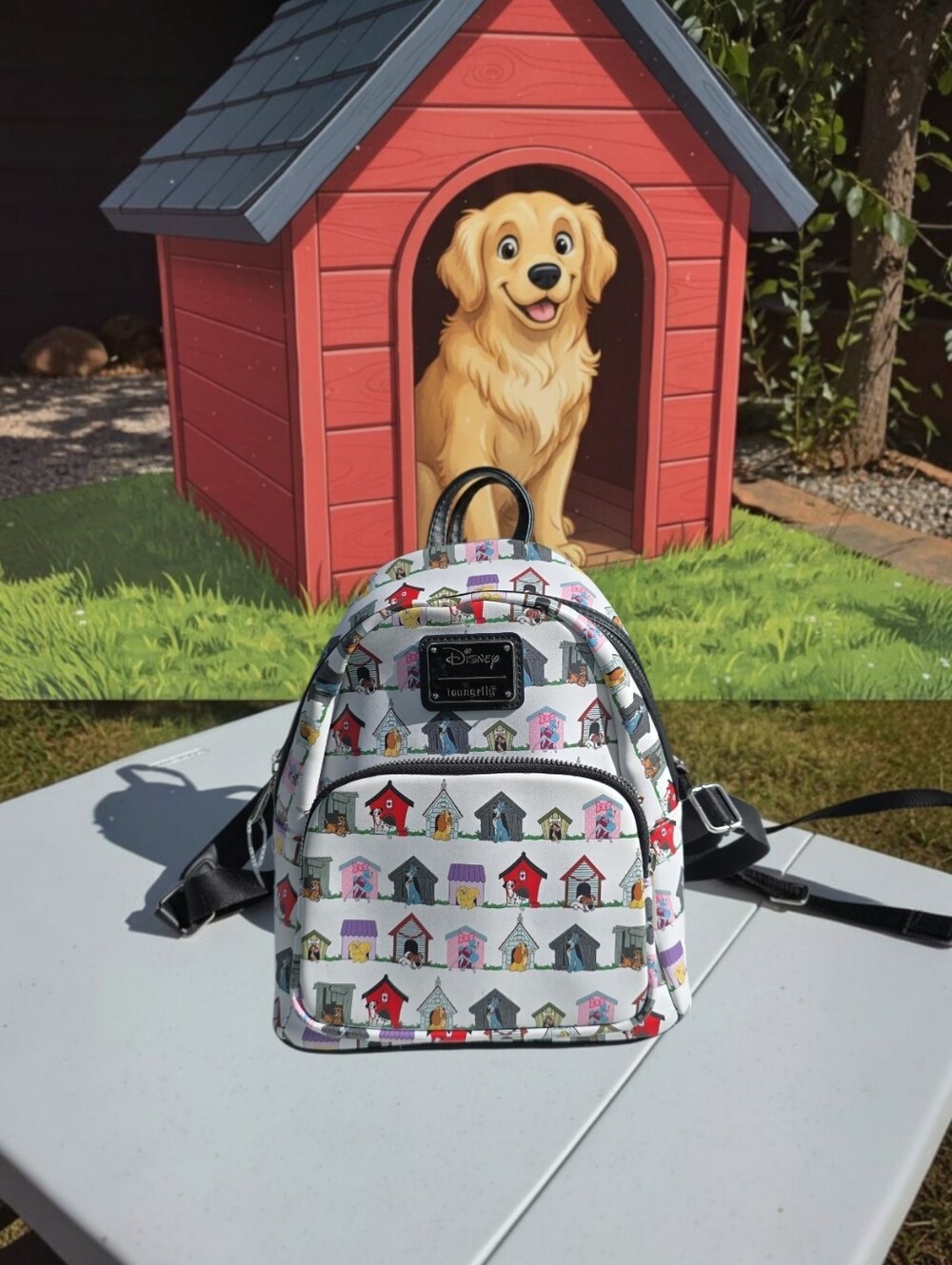 Loungefly Disney Dogs Doghouse Mini Backpack- Like New